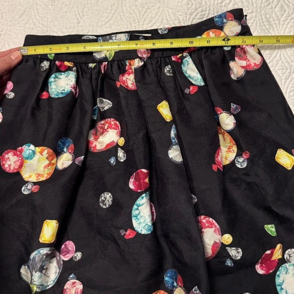 Kate Spade Jewel Mini Skirt Black Multi Colored Size 0